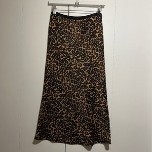 NWT - Leopard Midi Skirt - S